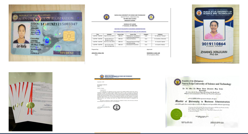 菲律宾新艾西国立科技大学在职博士-证书样本